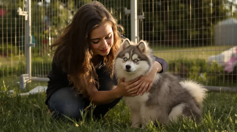 Le Pomsky de 7 mois disparaît du jardin grillagé : 2 semaines plus tard, la famille le retrouve
