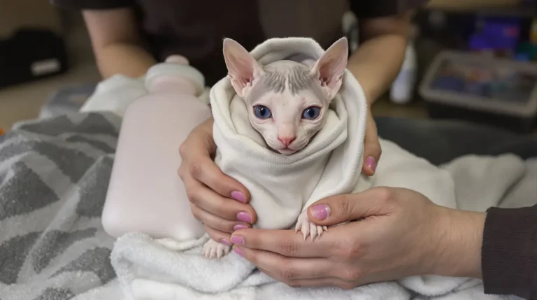 Un chaton nu de refuge avait toujours froid : ses sauveteurs ont trouvé une solution adorable